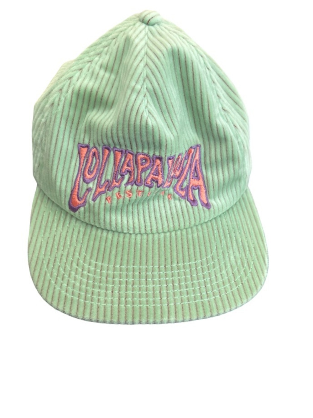 Lollapalooza Corduroy Cap with Pink Logo